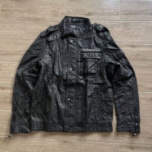 Veste en cuir Crosshatch